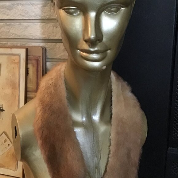 Vintage Fur 1960s Salvaged Fur Collar Blonde Mink for Sweater or Upcycle Fur Pie - Picture 2 of 6